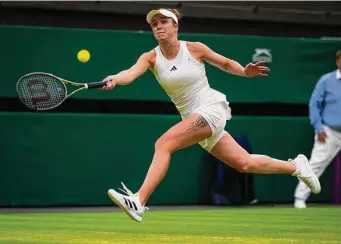  ?? Robert Prange/Getty Images ?? Elina Svitolina is showing the form that once made her the No. 3 player in the world before taking time off to have a baby. She has beaten four major champions on the way to the semifinals.