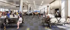  ?? HARTSFIELD-JACKSON ?? EXPANDED CONCOURSE D: Rendering of what Hartsfield-Jackson Internatio­nal Airport’s Concourse D will look like after the $1 billion widening project, which will happen in phases that will take until 2029 to complete.