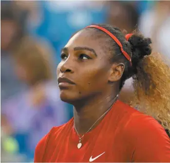  ?? ROB CARR GETTY IMAGES AGENCE FRANCE-PRESSE ?? Classée au 26e rang du classement mondial, Serena Williams a été promue 17e tête de série des Internatio­naux de tennis des États-Unis par l’Associatio­n américaine.