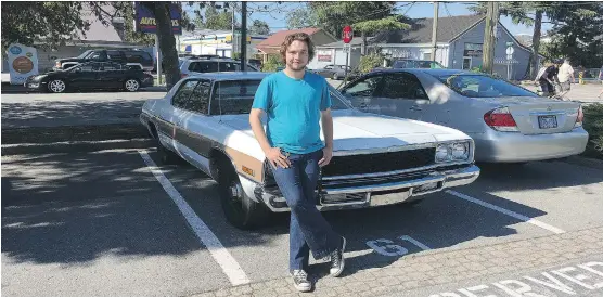 ?? PHOTOS: KYLE HANGER ?? Kyle Hanger purchased this 1974 Plymouth Fury III from the Fargo TV production studio after the car was used sparingly in a background scene on the show.