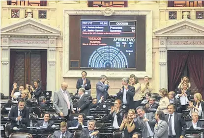  ?? ArchivO ?? 2017. La ley de paridad fue sancionada en Diputados, impulsada por la oposición