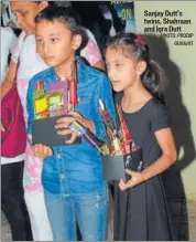  ?? PHOTO: PRODIP GUHA/HT ?? Sanjay Dutt’s twins, Shahraan and Iqra Dutt