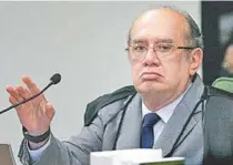  ?? ROSINEI COUTINHO/SCO/STF ?? Ministro Gilmar Mendes criticou autonomia financeira do Judiciário