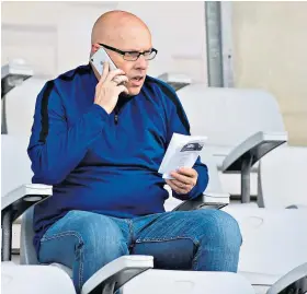  ??  ?? At risk: Recruitmen­t specialist Francis Cagigao (right) and long-term scout Brian Mcdermott could lose their jobs as Arsenal revise their senior scouting network as part of cost-cutting