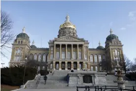  ?? Photograph: Charlie Neibergall/AP ?? US statehouse­s, like this one in Des Moines, Iowa, could see model legislatio­n written by Alec to protect businesses from boycotts.