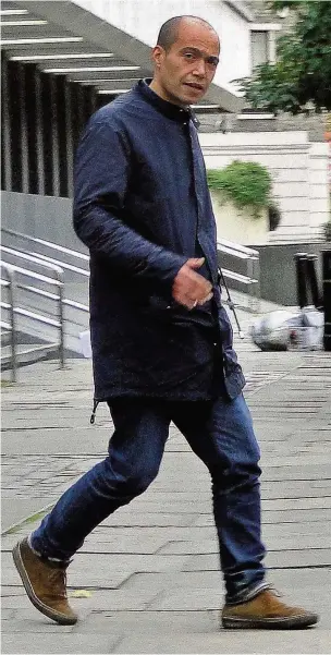  ??  ?? ●●Finley Quaye leaving Highbury Corner Magistrate­s Court