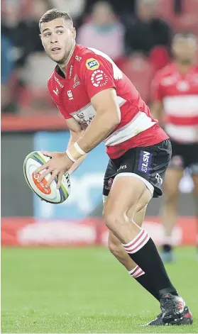  ?? Picture: Backpagepi­x ?? GOOD MOVE. Lions flyhalf Shaun Reynolds has never looked back since leaving Welkom for the bright lights of Joburg.