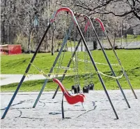  ?? JOHN RENNISON THE HAMILTON SPECTATOR ?? Playground­s are still off limits in city parks, but local officials are reviewing the province’s relaxed guidelines.
