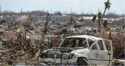  ?? Ap ?? Devastació­n por doquier dejó el huracán Dorian en la isla de Abaco, en las Bahamas, en setiembre del 2019. El año pasado, de 18 tormentas, tres llegaron a la categoría de ciclones.