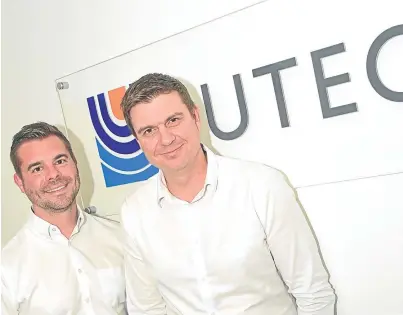  ??  ?? JOINT EFFORT: Jonathan Watt, left, and Mick Elmslie, business unit directors of Europe and Africa at Utec