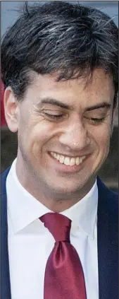  ??  ?? Under pressure: Ed Miliband yesterday