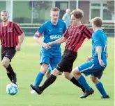  ?? ?? Action from Maidenhead Town's match with Finchampst­ead earlier this season. Photo by Andrew Batt.