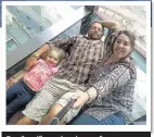  ??  ?? Family selfie on the glass walk-way at the top of Blackpool Tower