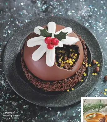  ??  ?? Christmas Pudding Smash cake, £13, Asda
