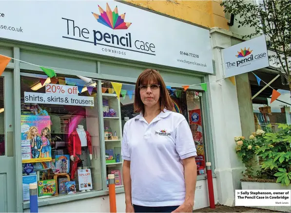  ?? Mark Lewis ?? > Sally Stephenson, owner of The Pencil Case in Cowbridge