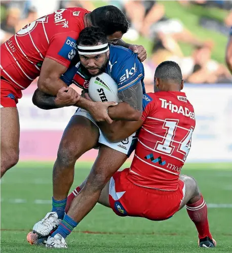  ?? GETTY IMAGES ?? The Warriors are expected to promote Jazz Tevaga from the reserves straight into the starting team against the Storm in tonight’s Anzac Day clash at AAMI Park in Melbourne.