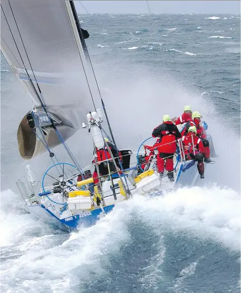  ?? RICK TOMLINSON/AFP/GETTY IMAGES ?? Jim Lynch, a novelist critics have compared to John Steinbeck and Ken Kesey, says Before the Wind is the book he’s been preparing to write all his life. His new novel reaches its climax with the prestigiou­s Swiftsure Internatio­nal Yacht Race out of Victoria, B.C.