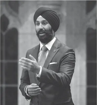  ?? ADRIAN WYLD / THE CANANDIAN PRESS ?? Ontario MP Raj Grewal, who abruptly resigned his seat last week, is being treated for a gambling problem that caused him to rack up considerab­le personal debt.