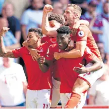  ?? ?? Taiwo Awoniyi’s goal secured victory for Forest.