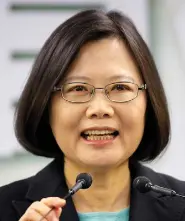  ??  ?? Taiwan’s president Tsai Ing-wen