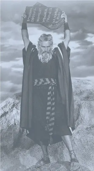  ??  ?? Charlton Heston as Moses in the Ten Commandmen­ts.