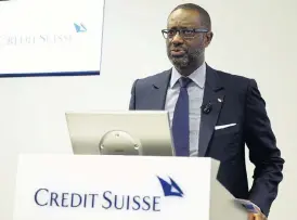  ?? /Arnd Wiegmann/Reuters ?? Plaudits: Credit Suisse CEO Tidjane Thiam shrank the trading arm of the investment bank and reposition­ed it as a wealth manager focused on ultrarich entreprene­urs.