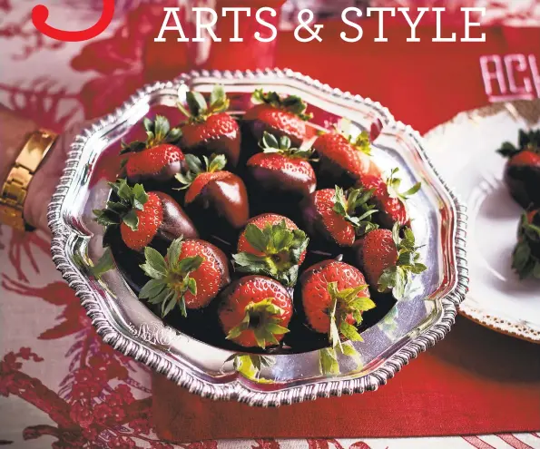  ?? Contribute­d photo / Iain Bagwell ?? A Valentine’s Day treat from “The Art of the Host: Recipes and Rules for Flawless Entertaini­ng,” by Alex Hitz, pictured below.