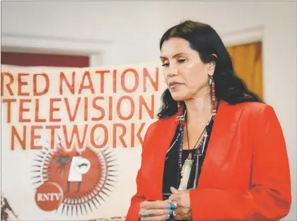  ?? Elayne Lowe/The New Mexican ?? Joanelle Romero, founder of the Red Nation Internatio­nal Film Festival, is seeking to increase roles of Native women in mass media.