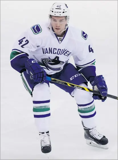  ?? — GETTY FILES ?? The Canucks have left a spot open for late-season acquisitio­n Sven Baertschi, but have under $2 million of wiggle room in the budget before hitting the $71.4-million salary cap.