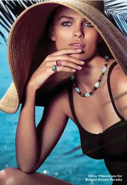  ??  ?? Edita Vilkeviciu­te for Bulgari Omnia Paraiba