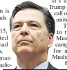  ??  ?? AXED: FBI man Comey