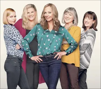  ?? Provided photo ?? Jaime Pressley, left, Kristen Johnson, Allison Janney, Mimi Kennedy and Beth Hall in the series finale of “Mom” airing at 9 p.m. Thursday on CBS.