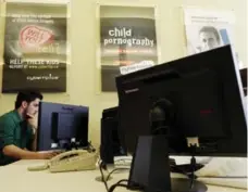  ?? LYLE STAFFORD FILE PHOTO FOR THE TORONTO STAR ?? The Canadian Centre for Child Protection in Winnipeg has employees that monitor Internet traffic to find evidence of child exploitati­on crimes.