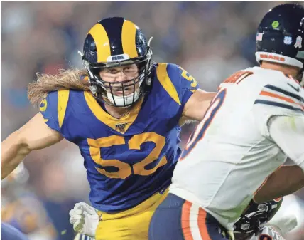  ?? GARY A. VASQUEZ / USA TODAY SPORTS ?? Clay Matthews signed a two-year, $9.25 million deal with the Rams, but the Rams cut him after one season to save a $2 million signing bonus and shed salary.