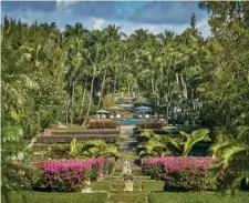  ?? ?? Two stunning swimming pools adorn the storied Ocean Club property, one on the ocean and one in the famous terraced gardens