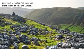  ??  ?? View west to Harter Fell from one of the cairns on Fell End Clouds.