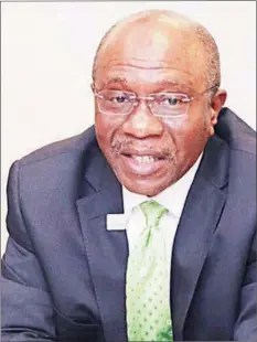  ??  ?? CBN Governor, Godwin Emefiele