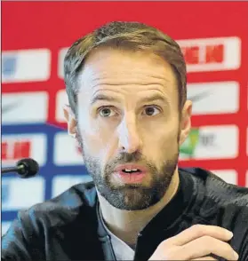  ?? FOTO: GETTY ?? Southgate, en su rueda de prensa previa al choque ante España