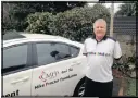  ??  ?? Mike Procter next to the car he uses to travel to Ottowa Primary School