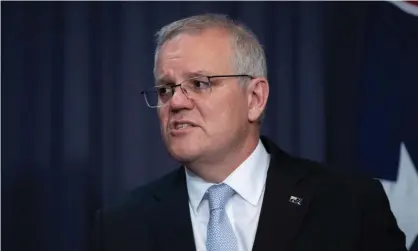  ?? ?? Scott Morrison says gay students should not be expelled and nor should gay teachers be dismissed under a religious discrimina­tion bill introduced to parliament. Photograph: Mike Bowers/The Guardian