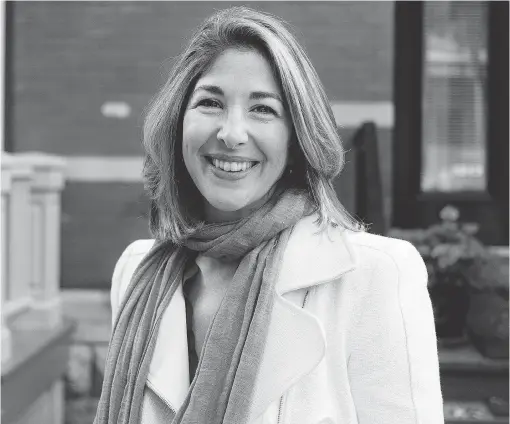  ?? ALLEN MCINNIS/POSTMEDIA NEWS ?? Montreal-born Naomi Klein’s latest book, This Changes Everything: Capitalism vs. The Climate, presents some solutions to help combat climate change.
