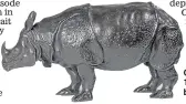  ??  ?? ONE OF THREE: 18th-century bronze rhino