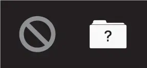  ??  ?? If the icon on the left appears during Mac start-up, it means the operating system on the start-up device isn’t compatible. The icon on the right means that the start-up device has not been detected or the installed system software is no loner working.