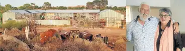  ?? Picture: Supplied ?? Phillip and Hennie Fourie, right, live off the grid in their corrugated-iron house in the Karoo.