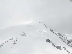  ??  ?? Photo shows the Pigne d’Arolla area, where four skiers lost their lives and five others were in a critical state, after being forced to spend the night exposed to the elements in the Swiss Alps. — AFP photo