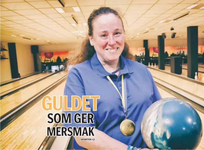  ?? FOTO: ANDERS EKSTRÖM ?? BOWLING. Maria Carlehed gjorde ett starkt SM och tog guld i parabowlin­g.