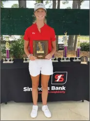  ?? Contribute­d Photos ?? Medalists: Magnolia’s Meghan Lindsey (left) and Bryant’s Logan McDonald (right) were the medalists at the 25th Simmons Bank/Wildcat Invitation­al held at the Lions Club back on Monday. Lindsey shot a 72, while McDonald fired a 2-under-par 70. El Dorado's golf teams, which swept the event, return to action today at Magnolia.