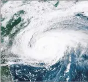  ?? Jose Romero NOAA ?? A SATELLITE image shows Hurricane Florence as it approached North Carolina on Thursday. Similar storms have wreaked havoc on a region’s ecosystem.