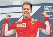  ?? AFP ?? After winning the Belgian GP on Sunday, Sebastian Vettel trails Lewis Hamilton by 17 points going into the Italian GP.