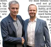  ??  ?? PRIORITIES: Mourinho and Ed Woodward